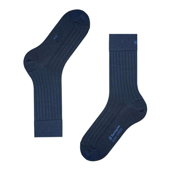 Burlington Blue Duke Street Socks