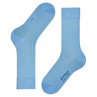 Burlington Blue Duke Street Socks