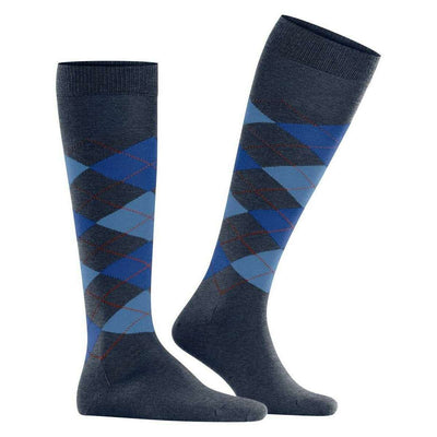 Burlington Blue Edinburgh Knee High Socks