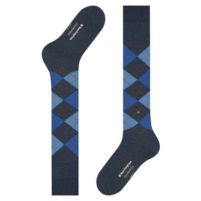 Burlington Blue Edinburgh Knee High Socks
