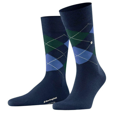 Burlington Blue Edinburgh Socks