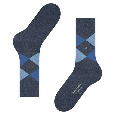 Burlington Blue Edinburgh Socks