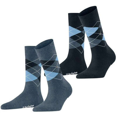Burlington Blue Everyday Argyle 2-Pack Socks
