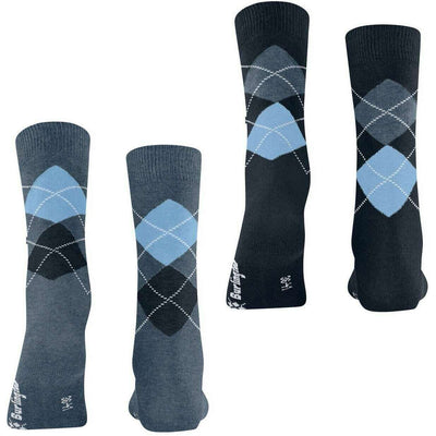 Burlington Blue Everyday Argyle 2-Pack Socks