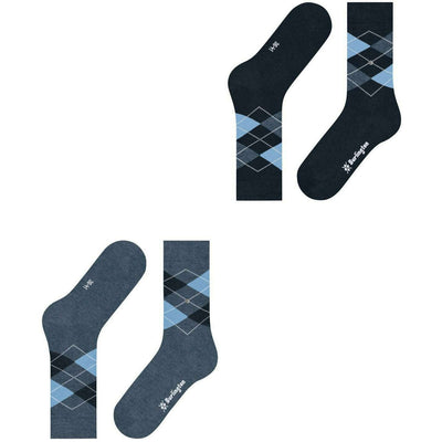 Burlington Blue Everyday Argyle 2-Pack Socks