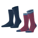Burlington Blue Everyday Stripe 2-Pack Socks