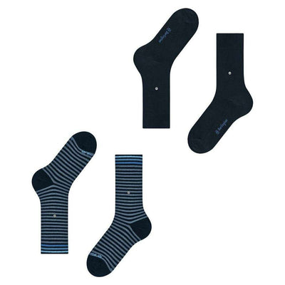 Burlington Blue Everyday Stripe 2-Pack Socks