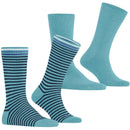 Burlington Blue Everyday Stripe Mix 2-Pack Socks