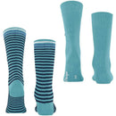 Burlington Blue Everyday Stripe Mix 2-Pack Socks