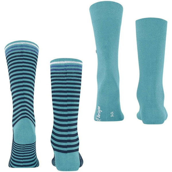 Burlington Blue Everyday Stripe Mix 2-Pack Socks