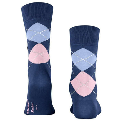Burlington Blue Manchester Socks