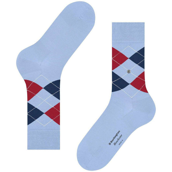 Burlington Blue Manchester Socks
