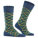 Burlington Blue Tartan Socks