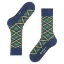 Burlington Blue Tartan Socks