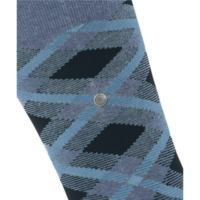 Burlington Blue Tartan Socks