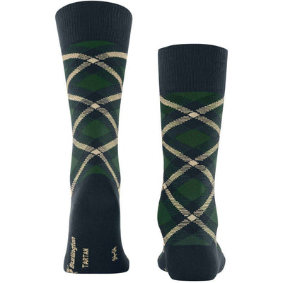 Burlington Blue Tartan Socks