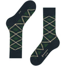 Burlington Blue Tartan Socks