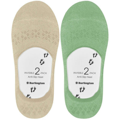 Burlington Green Everyday 2-Pack Invisible Socks