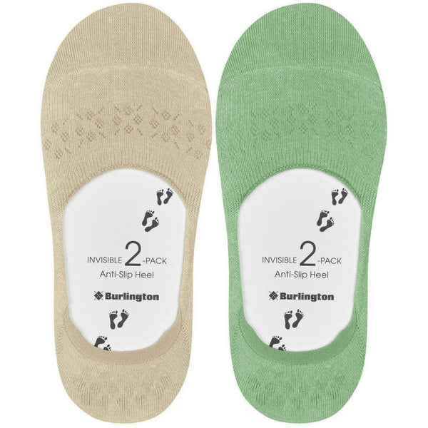 Burlington Green Everyday 2-Pack Invisible Socks