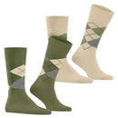 Burlington Green Everyday Argyle 2-Pack Socks