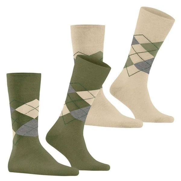 Burlington Green Everyday Argyle 2-Pack Socks