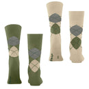 Burlington Green Everyday Argyle 2-Pack Socks