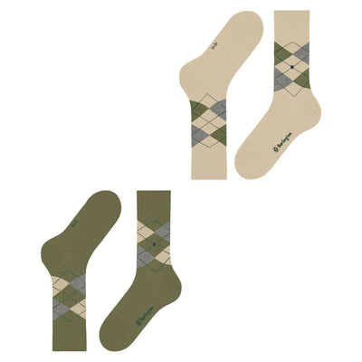 Burlington Green Everyday Argyle 2-Pack Socks