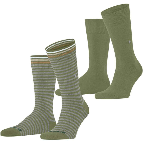 Burlington Green Everyday Stripe Mix 2-Pack Socks