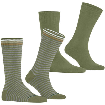 Burlington Green Everyday Stripe Mix 2-Pack Socks