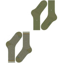 Burlington Green Everyday Stripe Mix 2-Pack Socks