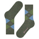 Burlington Green Melange Marylebone Socks