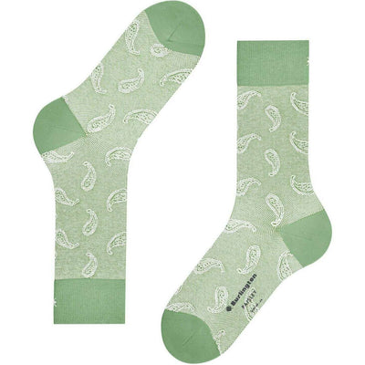 Burlington Green Paisley Socks