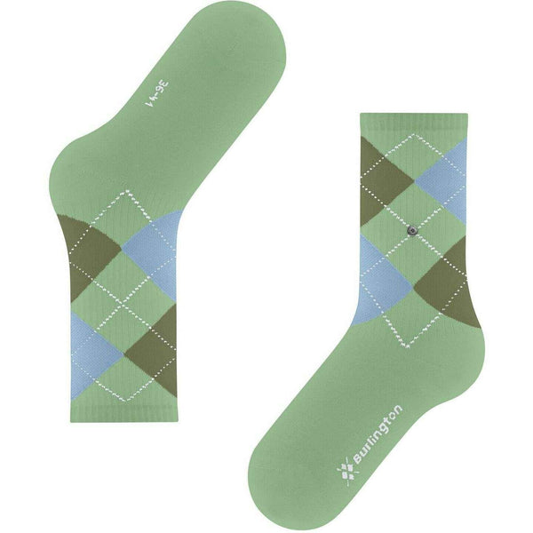 Burlington Green Rib Courtside Socks