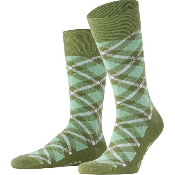 Burlington Green Tartan Socks