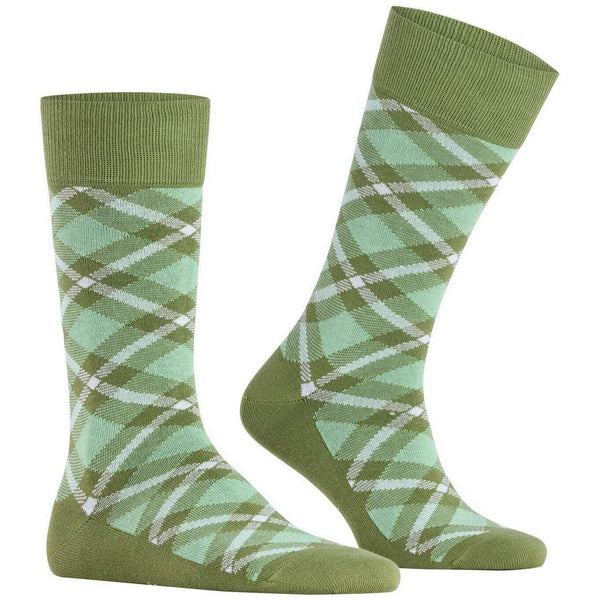 Burlington Green Tartan Socks