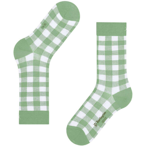 Burlington Green Vichy Socks