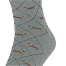 Burlington Grey Dachshund Socks