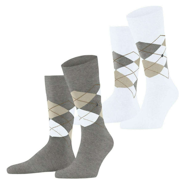 Burlington Grey Everyday Argyle 2-Pack Socks