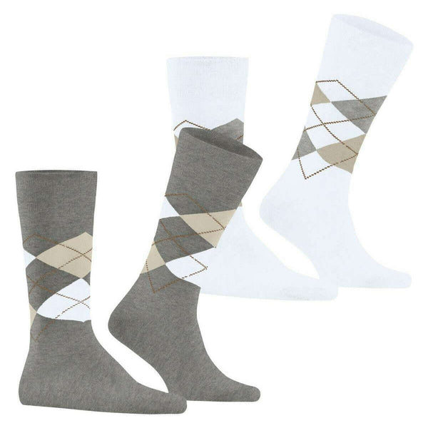 Burlington Grey Everyday Argyle 2-Pack Socks