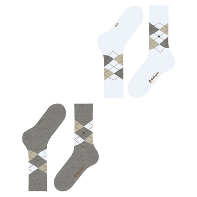 Burlington Grey Everyday Argyle 2-Pack Socks