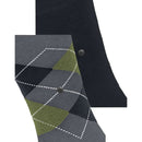 Burlington Grey Everyday Argyle Mix 2 Pack Socks
