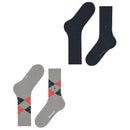 Burlington Grey Everyday Argyle Mix 2-Pack Socks