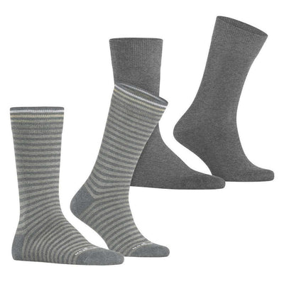 Burlington Grey Everyday Stripe 2-Pack Socks