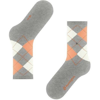 Burlington Grey Rib Courtside Socks