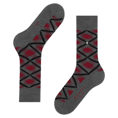 Burlington Grey Tartan Socks