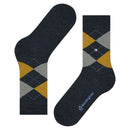 Burlington Navy Melange Marylebone Socks