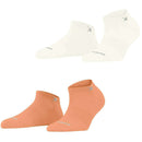 Burlington Orange Everyday 2-Pack Sneaker Socks