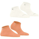 Burlington Orange Everyday 2-Pack Sneaker Socks