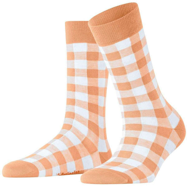 Burlington Orange Vichy Socks