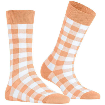 Burlington Orange Vichy Socks